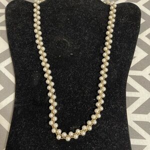 Faux pearl necklace